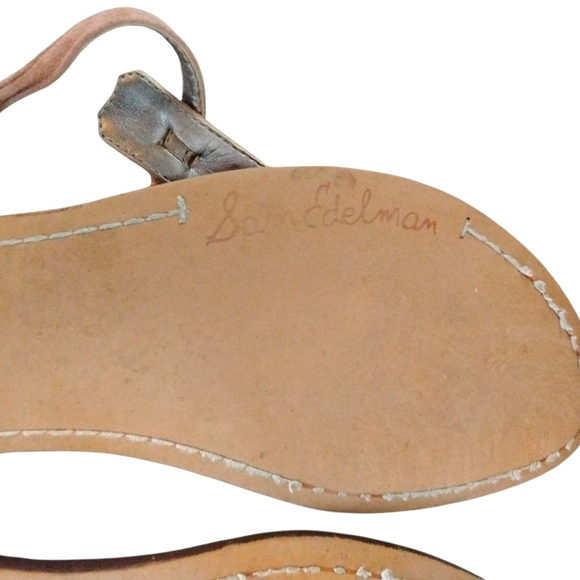 Sam Edelman T-Strap Suede Thong Gigi Sandal in Nude Size 8 - Picture 8 of 9